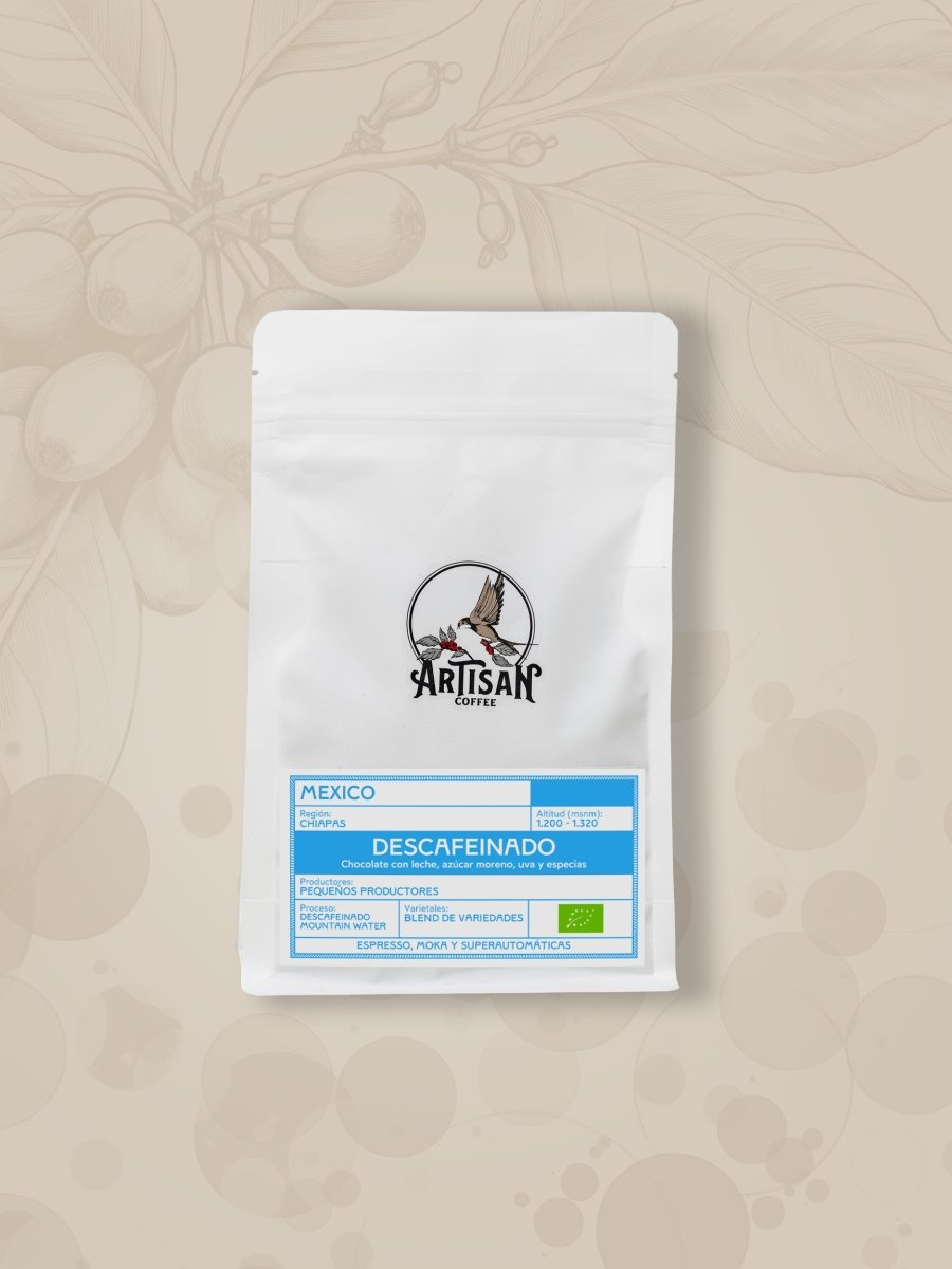 Café Descafeinado Mountain Water de Mexico. Chiapas - Artisancoffee
