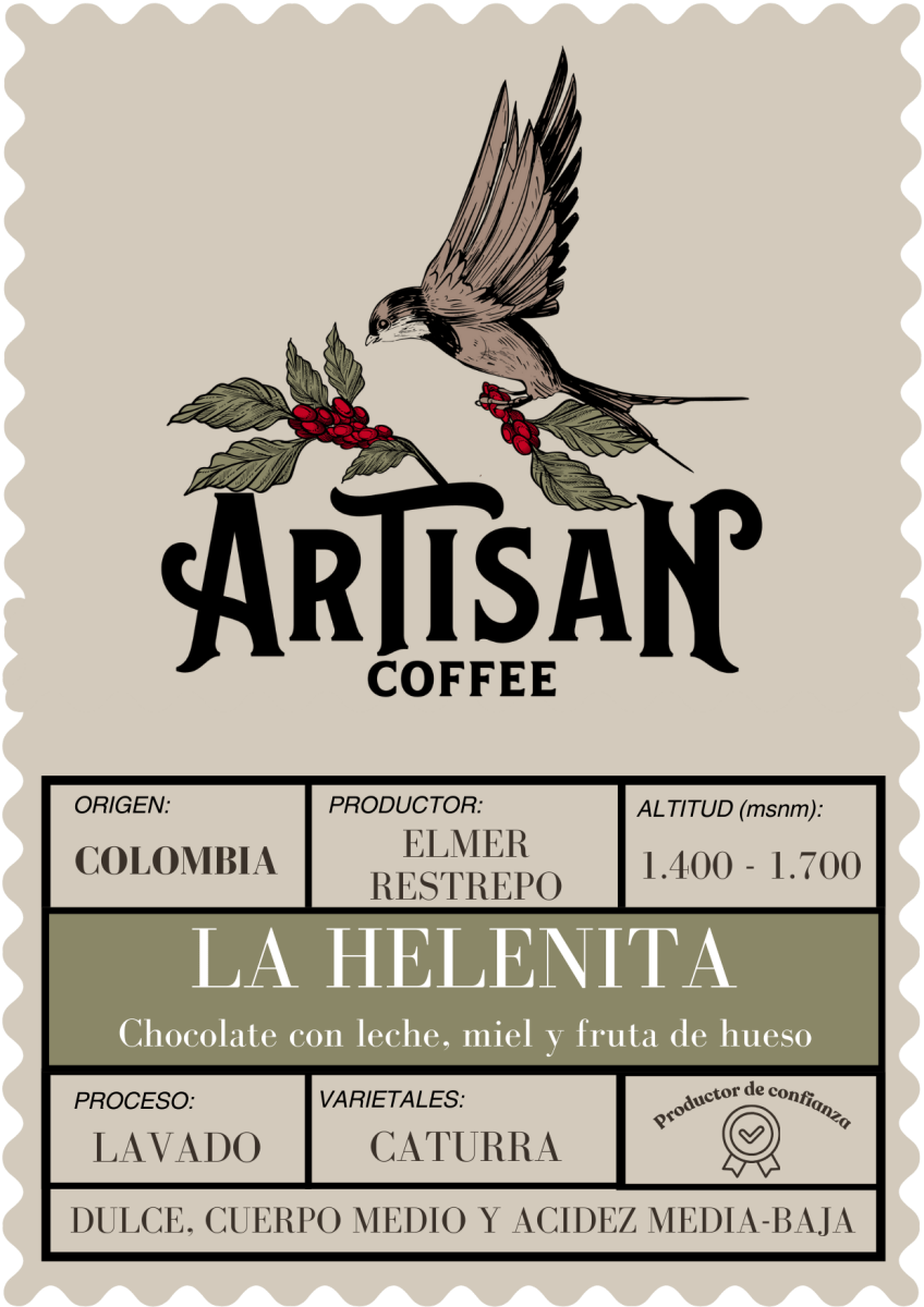 La Helenita. Café de Colombia - Artisancoffee  Visita nuestra tienda en línea de café y explora nuestra amplia selección de cafés de especialidad. Ideales para regalar o disfrutar en casa, nuestros granos de café de alta calidad convertirán tu rutina diaria en un momento de placer. Compra café de especialidad y experimenta la diferencia en cada sorbo.