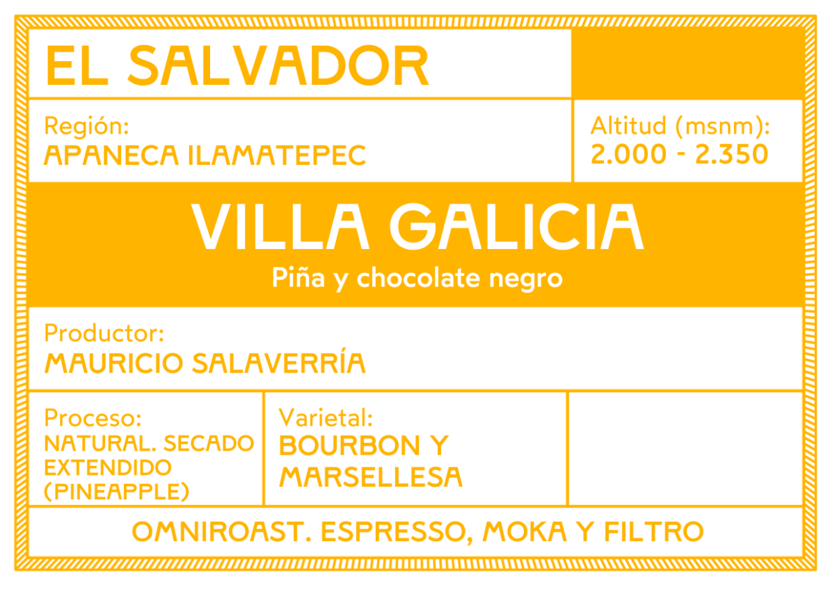 Villa Galicia. Café de El Salvador. Natural. Secado extendido Pineapple - Artisancoffee