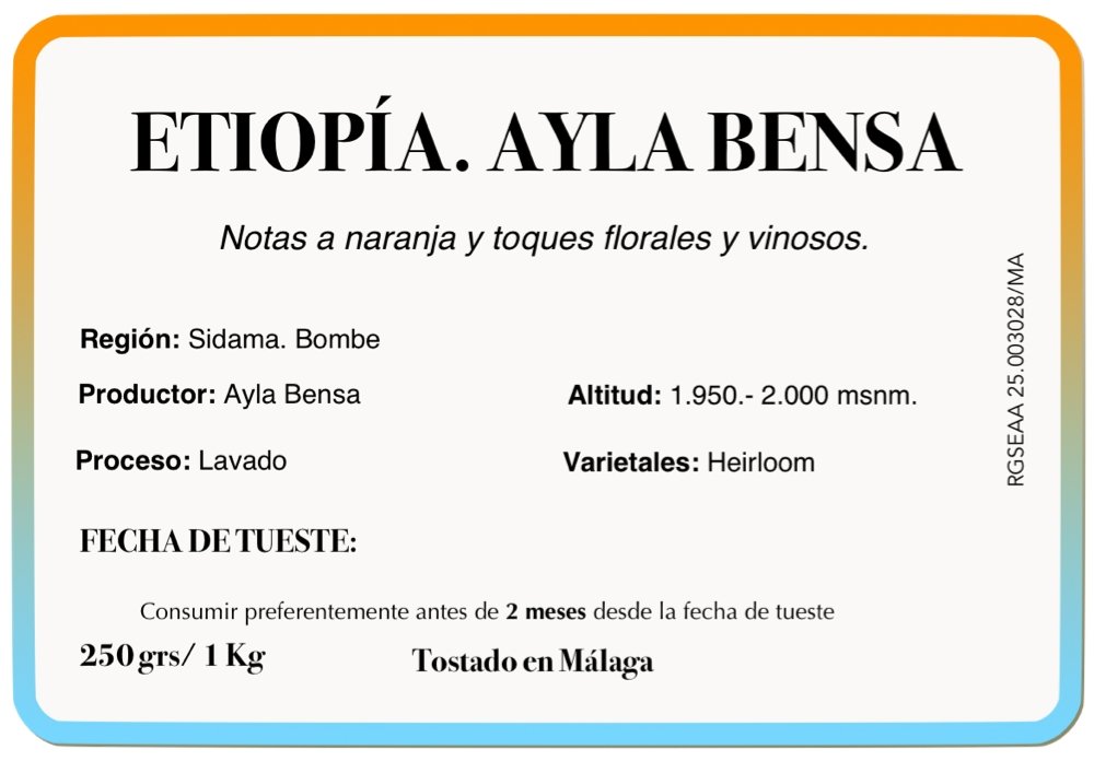 Ayla Bensa. Café de Etiopía. Lavado - Artisancoffee