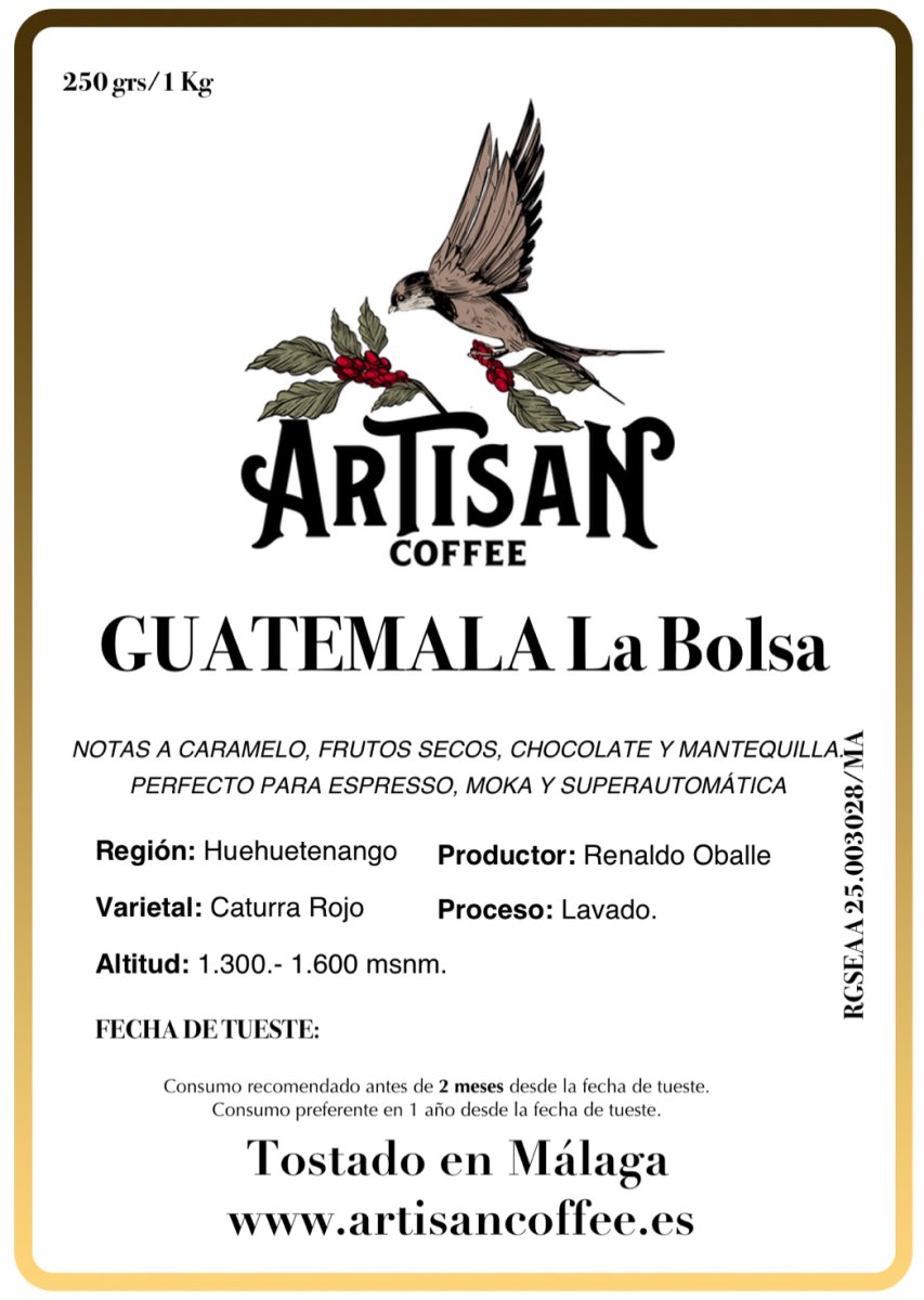 Café de Guatemala. Finca La Bolsa. Lavado - Artisancoffee