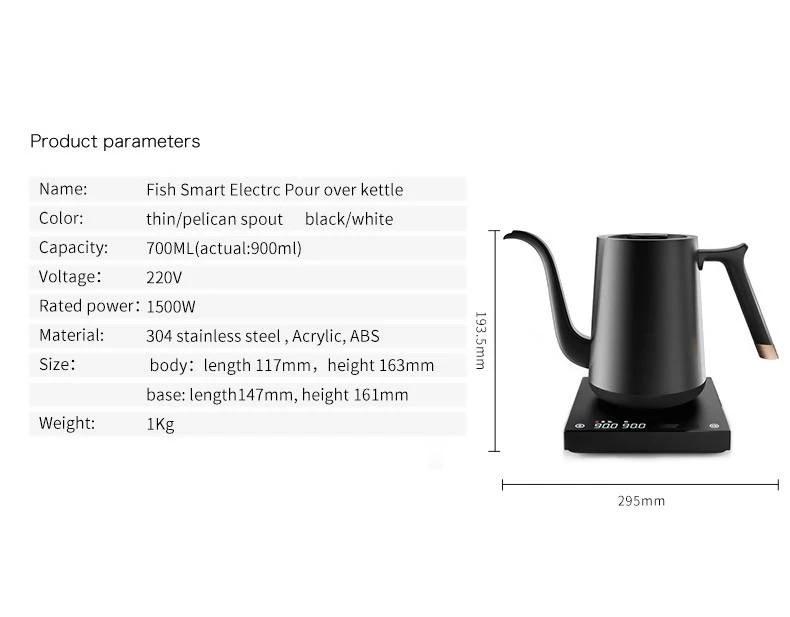 Timemore Fish Smart Electric Kettle - Artisancoffee