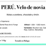 Velo de novia. Café de Perú. Lavado - Artisancoffee