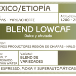 Blend Lowcaf – Café de México y Etiopía · Baja Cafeína · Espresso y Moka - Artisancoffee