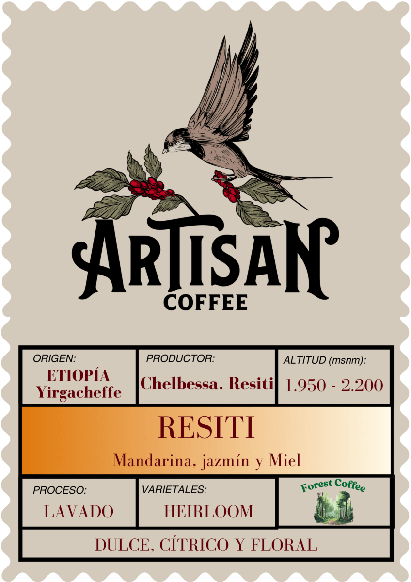 Café de Etiopía. Resiti. Yirgacheffe - Artisancoffee