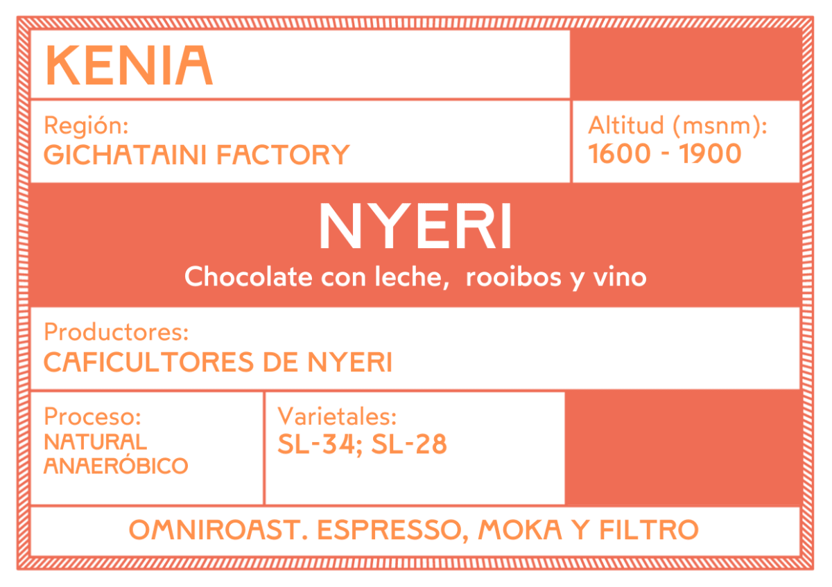 Café de Kenia - Nyeri · Natural Anaeróbico - Artisancoffee