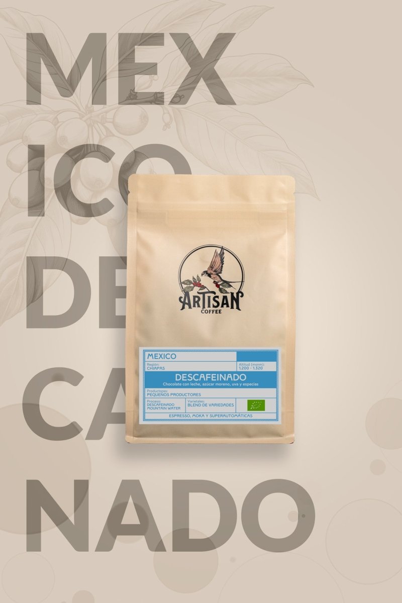 Café Descafeinado Mountain Water de Mexico. Chiapas - Artisancoffee