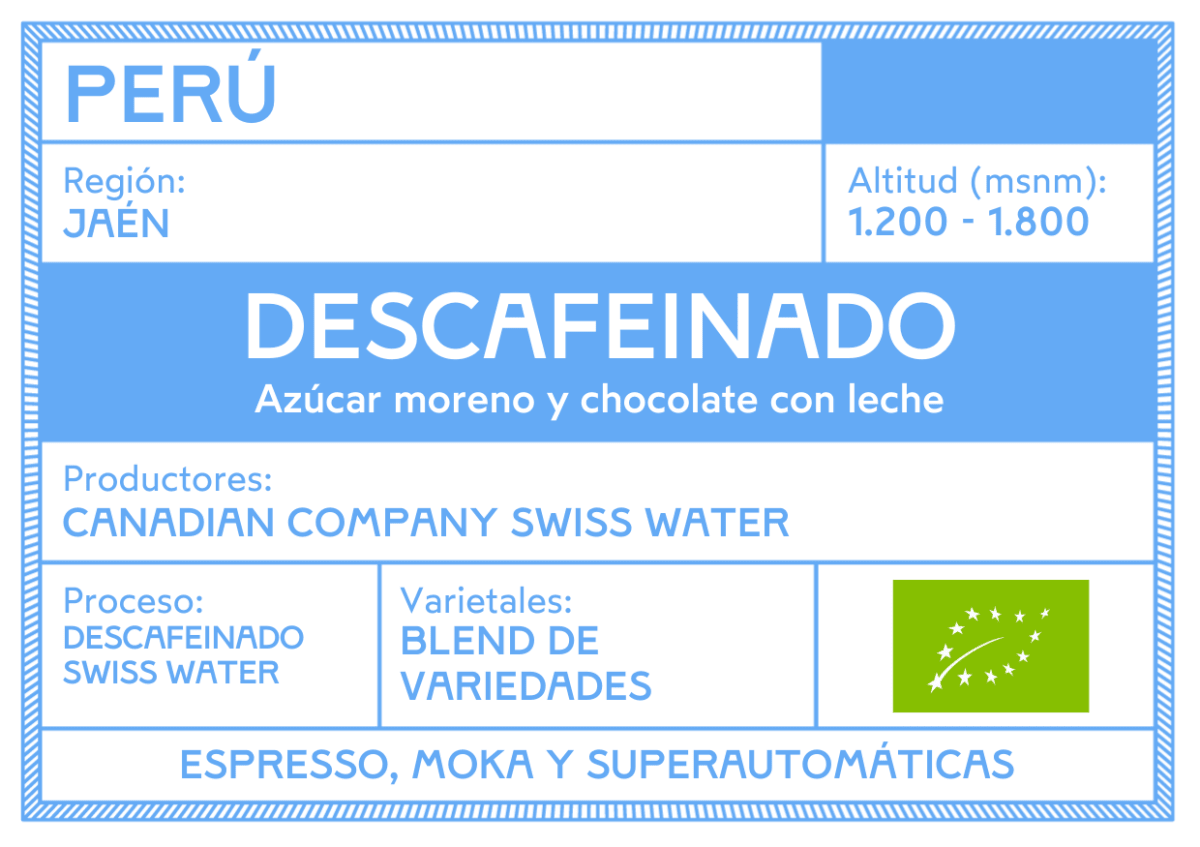 Café Descafeinado Swiss Water de Perú - Artisancoffee