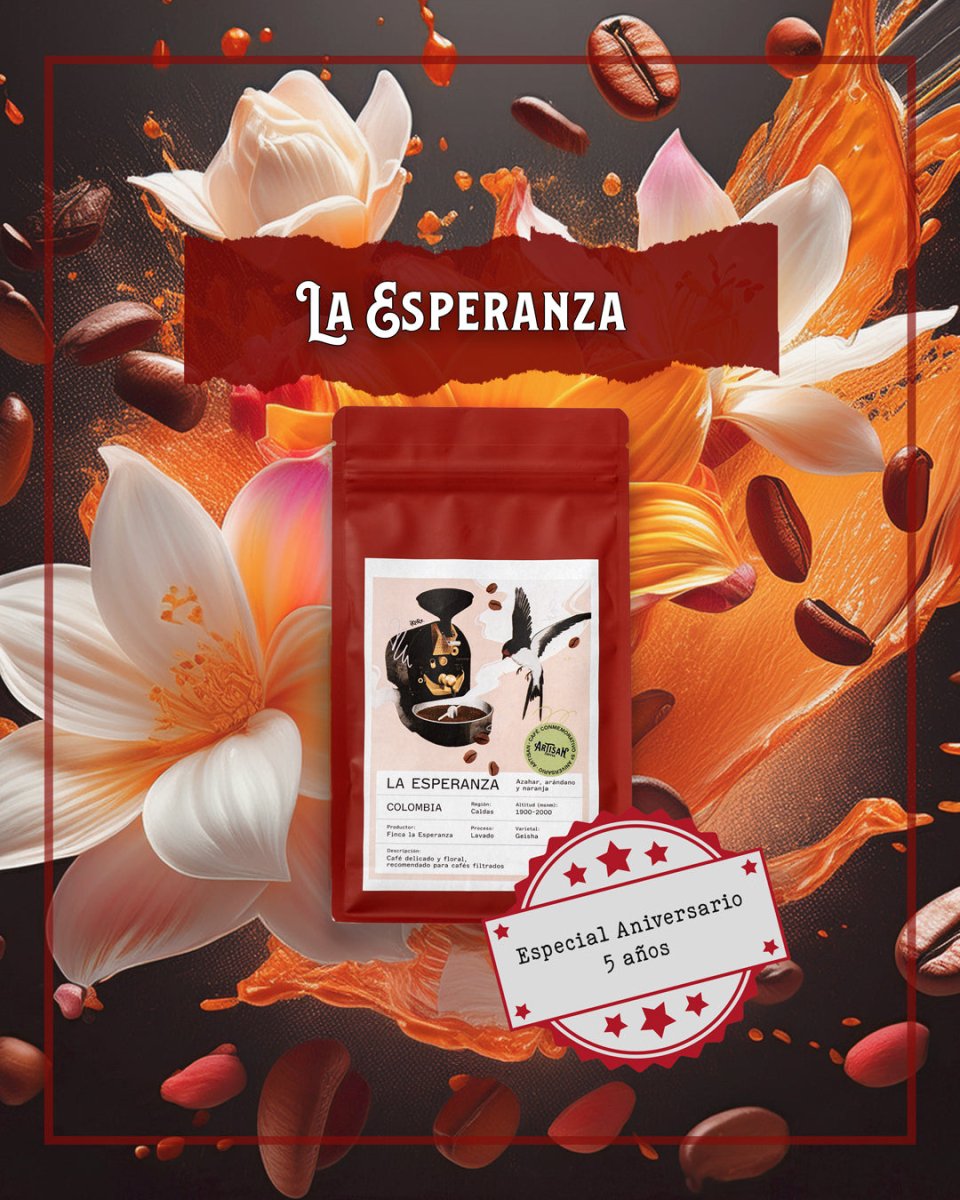 Colombia La Esperanza – Café Gesha floral y cítrico · Edición 5º Aniversario - Artisancoffee
