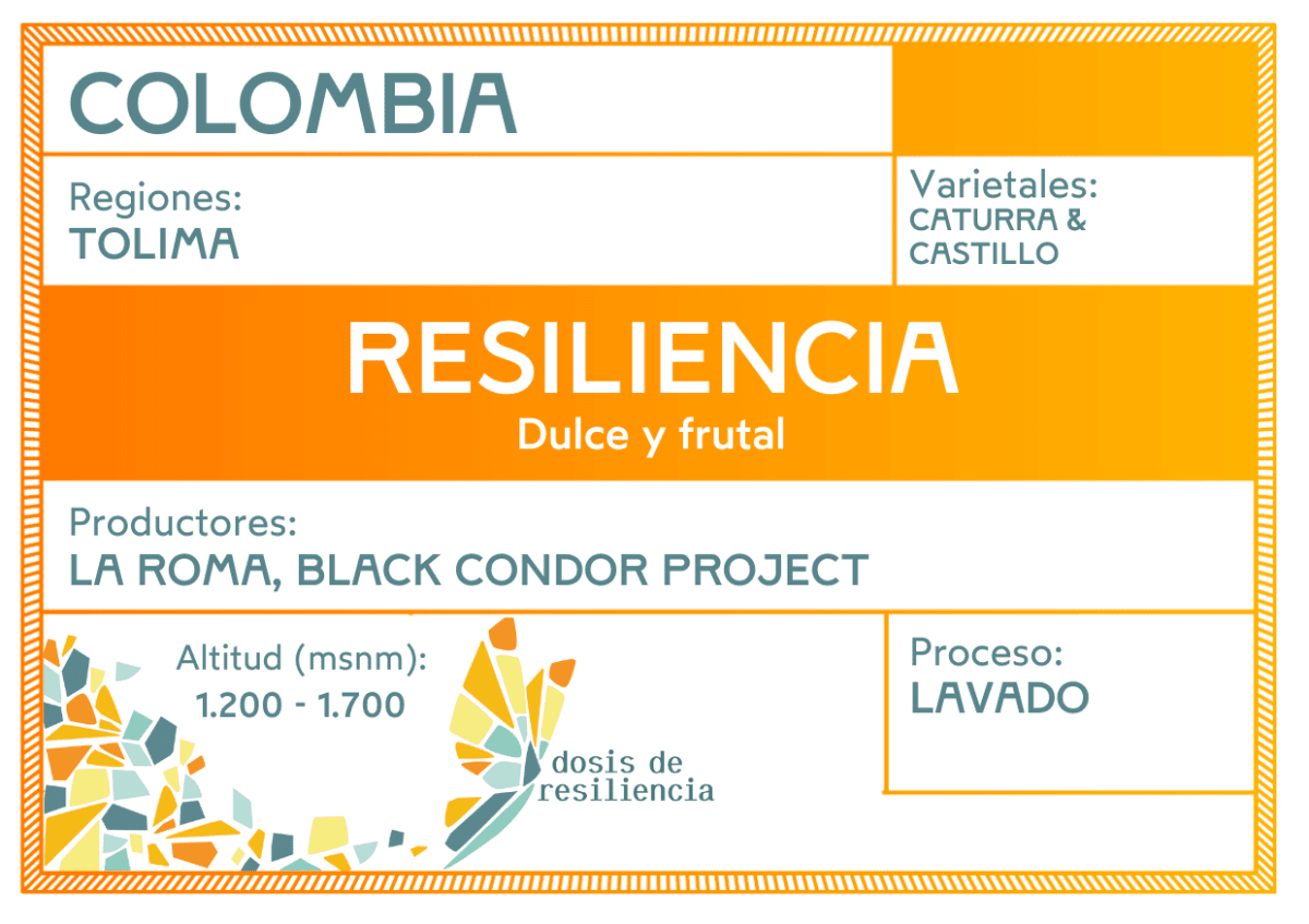 Dosis Resiliencia y Black Condor · Dosis de Dulzura y Fruta. Café de Colombia. Café benéfico - Artisancoffee