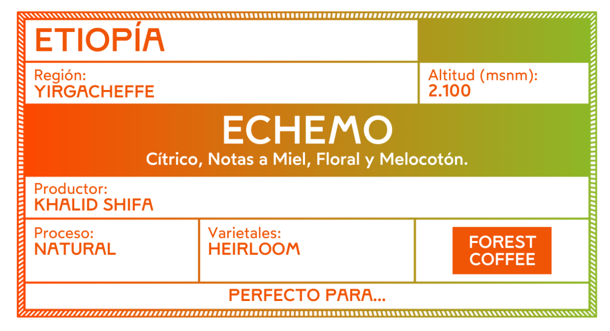 Echemo. Café de Etiopía. Natural. - Artisancoffee