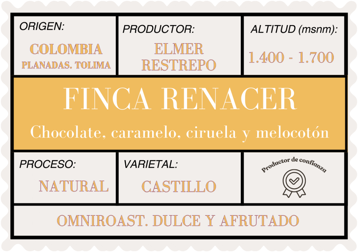 Finca Renacer. Café de Colombia. Natural - Artisancoffee