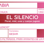 Café natural de Finca El Silencio, Piendamó Cauca, recomendado para métodos de filtro