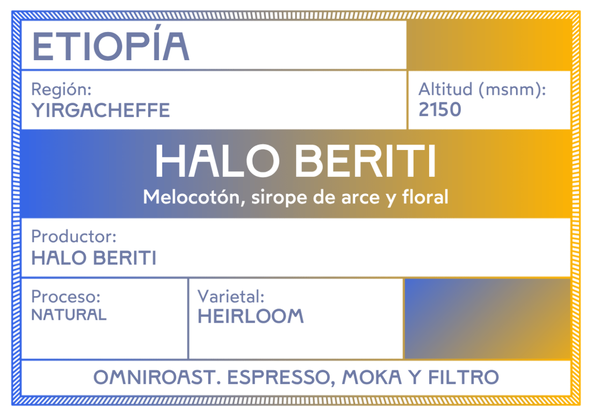 Halo Beriti. Café de Etiopía, Yirgacheffe - Artisancoffee