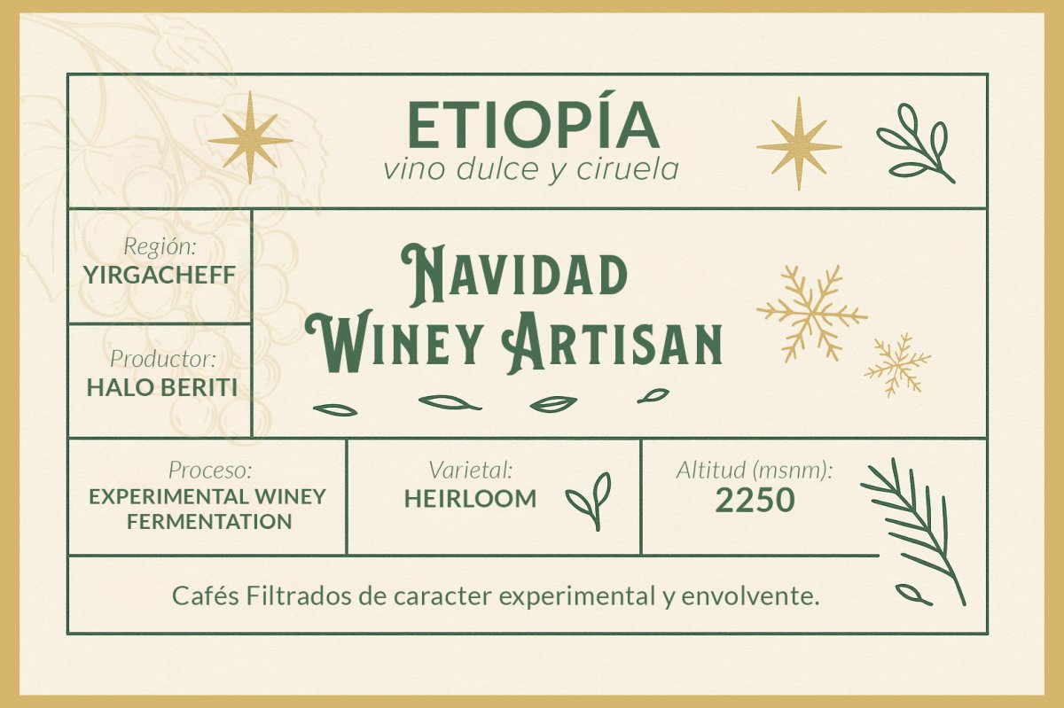 Halo Beriti Winey. Café de Etiopía. Edición especial Navidad - Artisancoffee