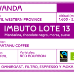 Imbuto Lote 13. Café de Rwanda. Natural - Artisancoffee