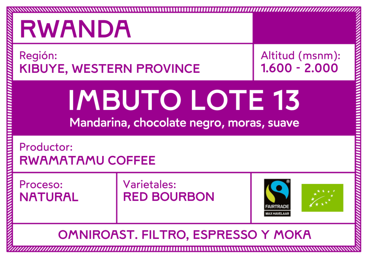 Imbuto Lote 13. Café de Rwanda. Natural - Artisancoffee