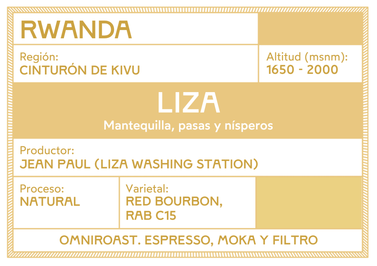 Liza – Café de especialidad de Rwanda natural - Artisancoffee