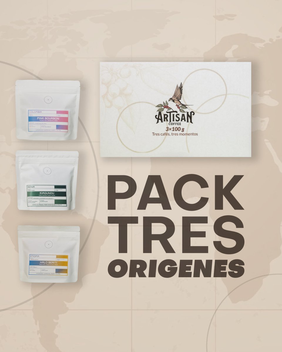 Pack de Cata – 3 Orígenes en formato 100 g - Artisancoffee