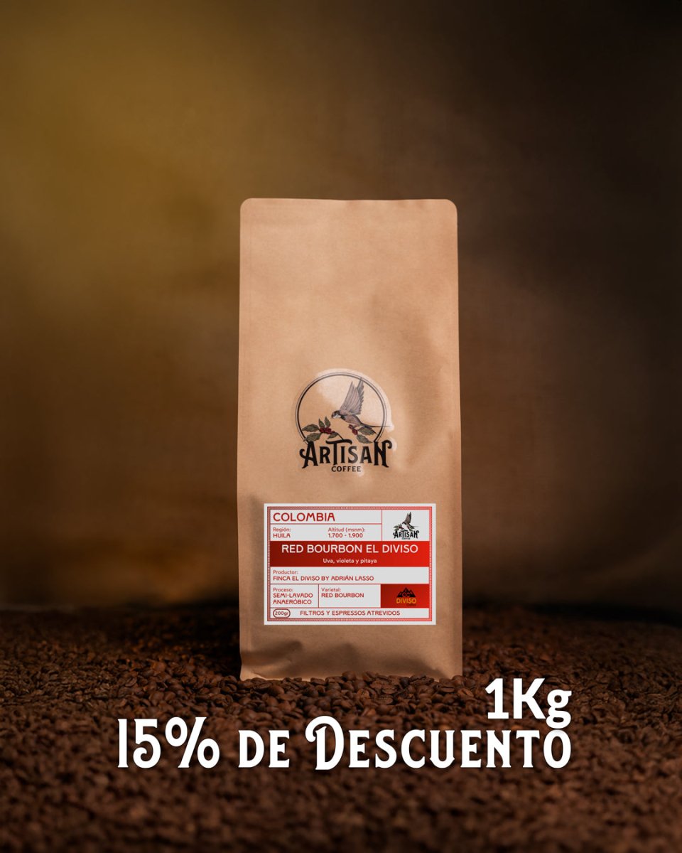 Red Bourbon Diviso. Huila. Café de Colombia. Semi - Lavado Anaeróbico - Artisancoffee