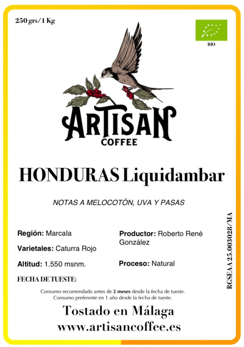 Café de Honduras. Finca Liquidambar. Natural - Artisancoffee